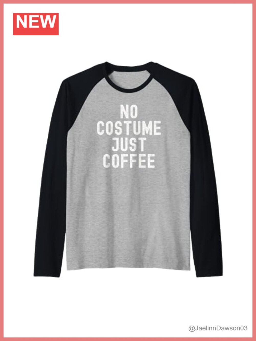 Funny Halloween Lazy Costume Raglan Baseball Tee No Costume Just Coffee